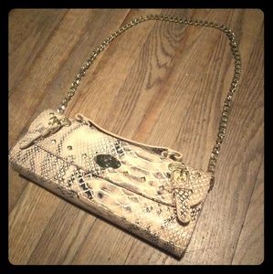 Snakeskin print purse